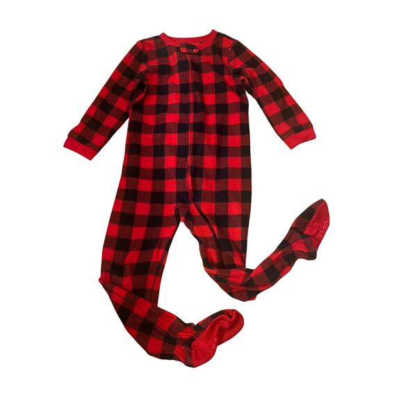 Baby Gap 4T Buffalo Plaid Footed Sleeper - Picture 1 of 3